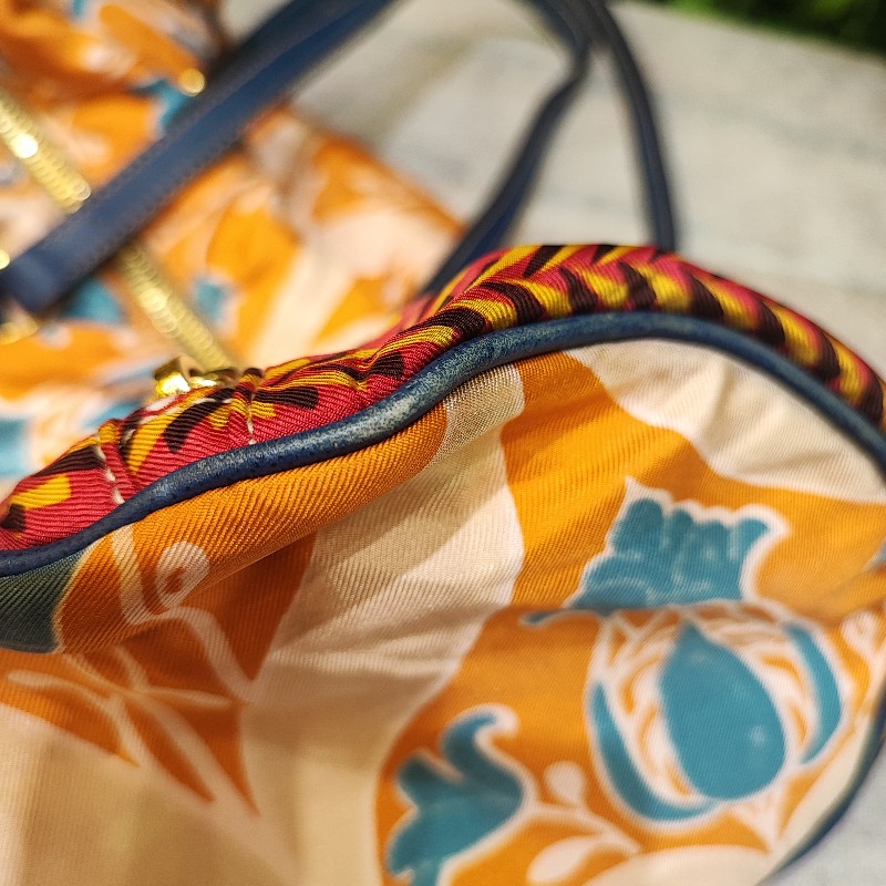 Prada Bauletto Silk Foulard Bag-16