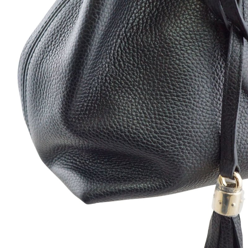 Gucci 536196 SOHO 黑色流蘇雙鍊手提包 肩背包-18