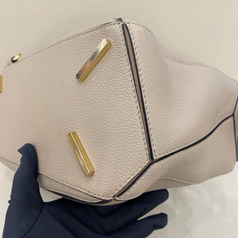 LOEWE羅意威 Puzzle幾何包 中號 沙色-6