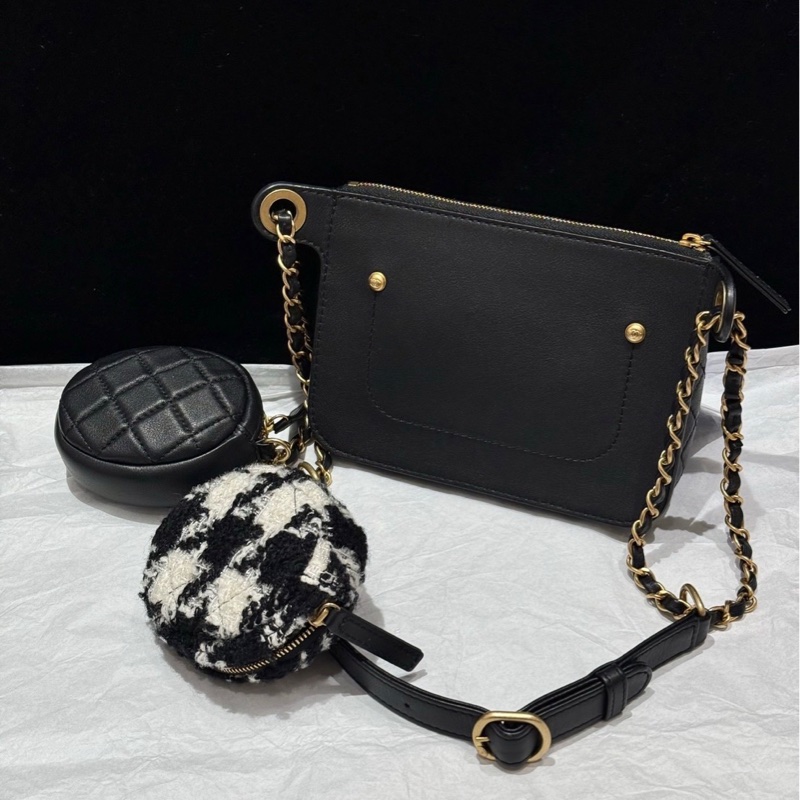 ❣️S級 99成新 Chanel 黑金三合一腰包-1