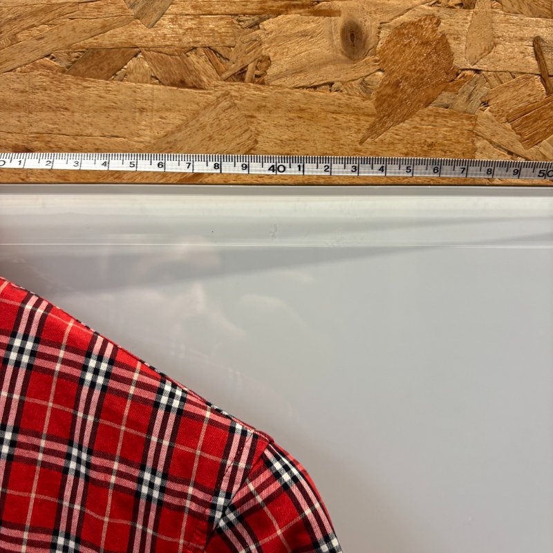 【美收精品】BURBERRY紅色格紋7分袖襯衫 4-995-10