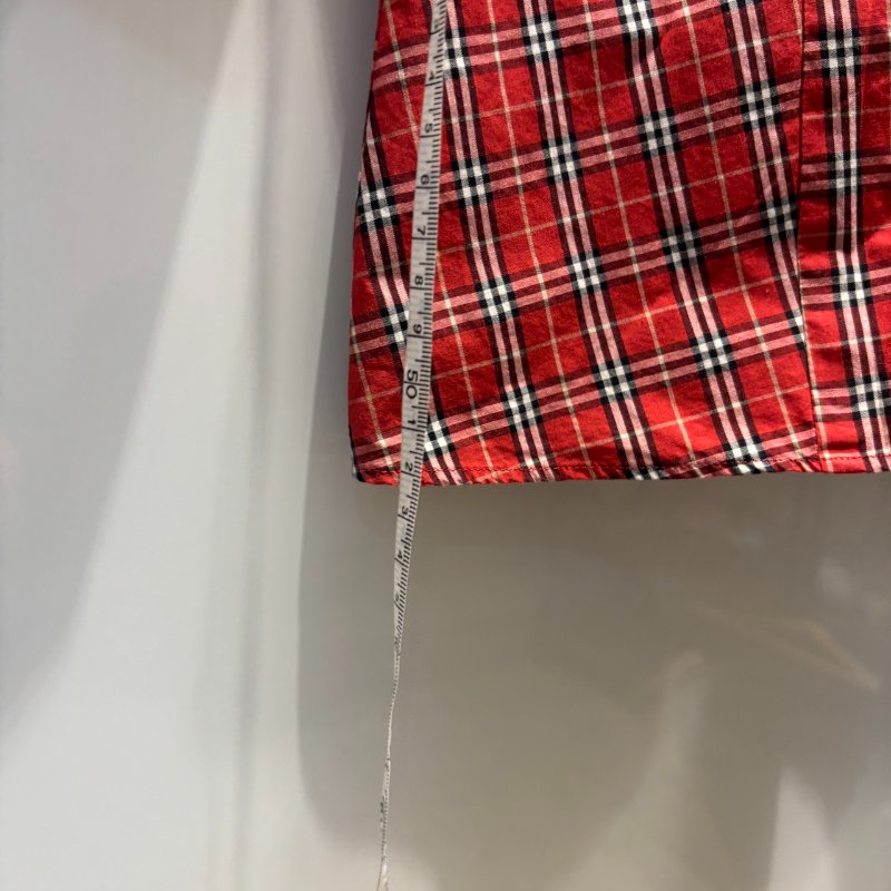 【美收精品】BURBERRY紅色格紋7分袖襯衫 4-995-11