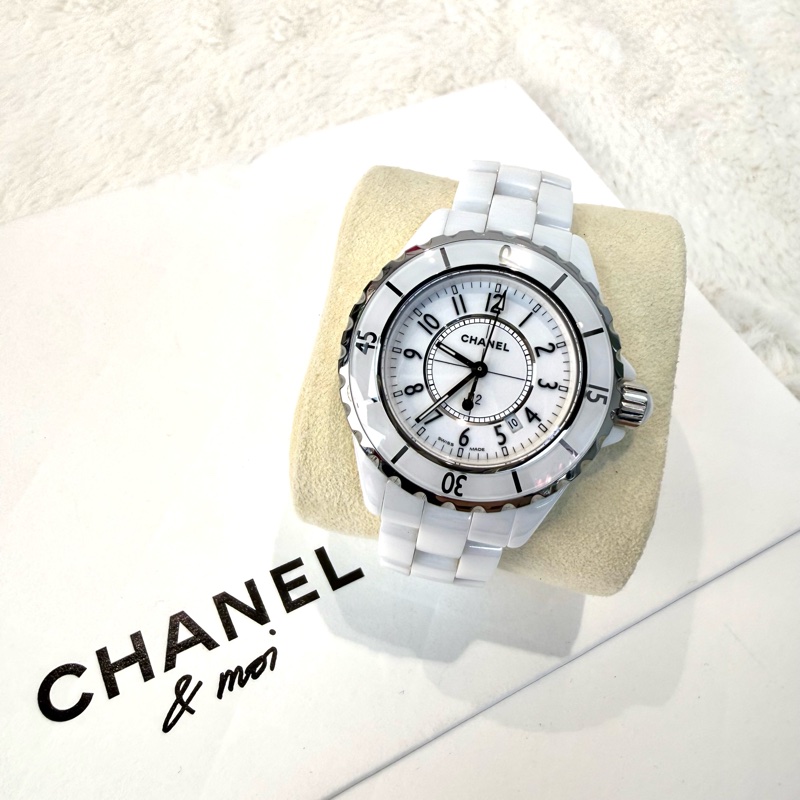 Chanel J12系列 (H4861) 石英機芯陶瓷錶帶 經典白色🤍-0
