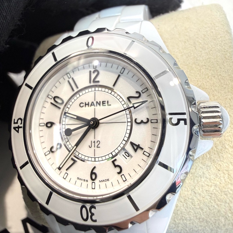 Chanel J12系列 (H4861) 石英機芯陶瓷錶帶 經典白色🤍-2