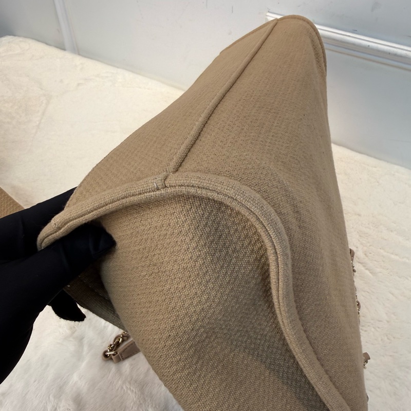 Chanel 奶茶色沙灘布袋 大容量之選🤎-3