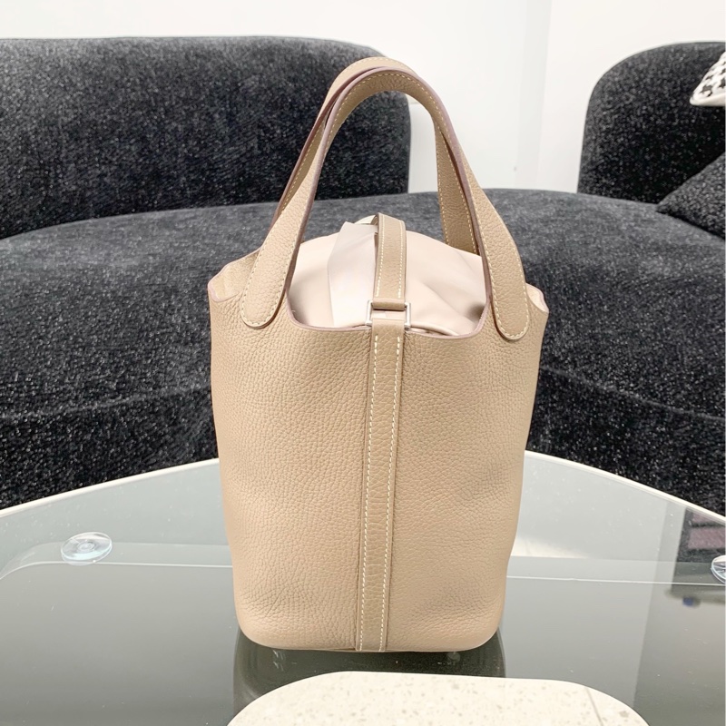 ❣️S級 98成新 Hermes Picotin18大象灰銀扣tc牛皮菜籃子/水桶包 D刻-1