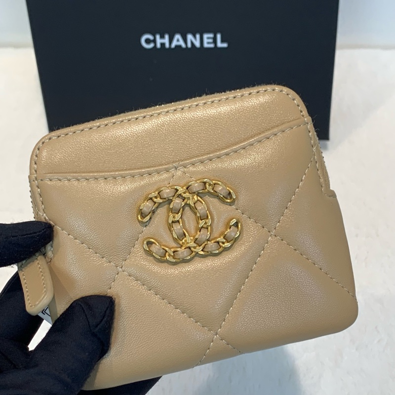 Chanel 19c奶茶色系銀包🤎-7