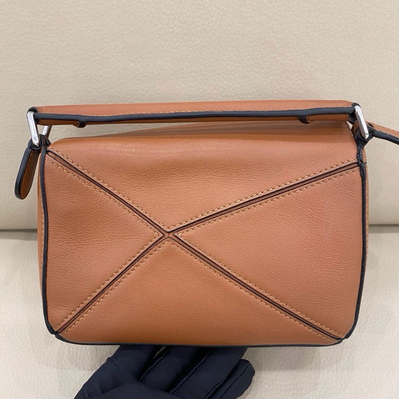 LOEWE羅意威 Puzzle mini 幾何包 棕色-2