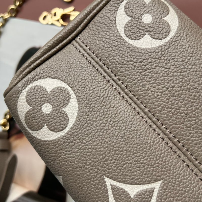 ::LOUIS VUITTON:: LV M46575 雙色花紋斑鳩灰壓紋皮革SPEEDY 20-4