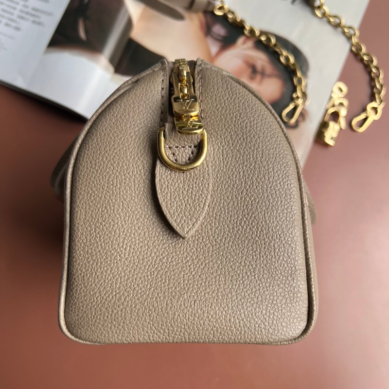 ::LOUIS VUITTON:: LV M46575 雙色花紋斑鳩灰壓紋皮革SPEEDY 20-10