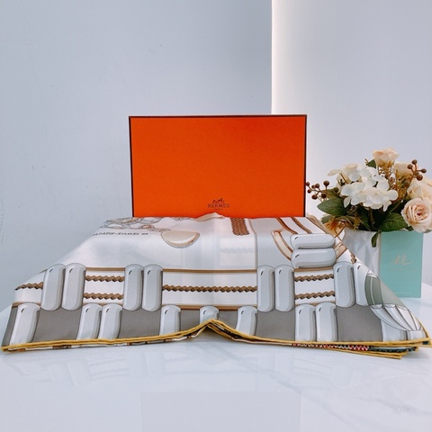 MS0582 HERMES 愛馬仕羅馬風格方形絲巾FLORA Y PLATA SCARF 90 X 90CM SILK