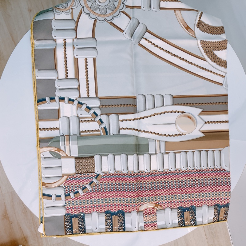 MS0582 HERMES 愛馬仕羅馬風格方形絲巾FLORA Y PLATA SCARF 90 X 90CM SILK-3