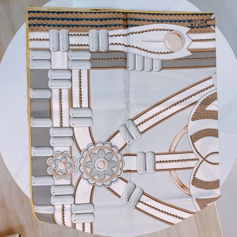 MS0582 HERMES 愛馬仕羅馬風格方形絲巾FLORA Y PLATA SCARF 90 X 90CM SILK-4