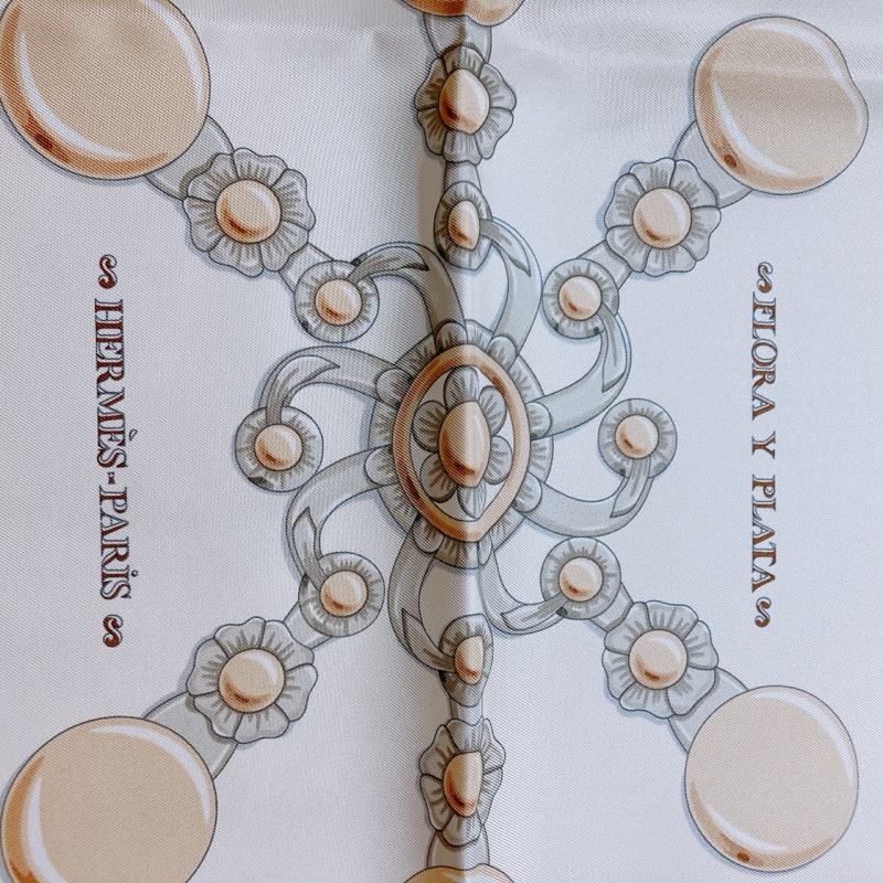 MS0582 HERMES 愛馬仕羅馬風格方形絲巾FLORA Y PLATA SCARF 90 X 90CM SILK-7