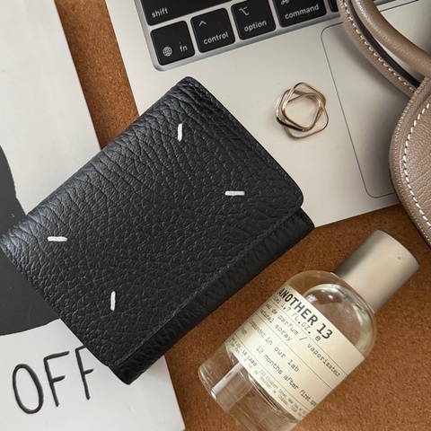 Maison Margiela 🌫️ Four stitches Wallet 皮夾 拉鍊零錢袋 (荔枝紋）