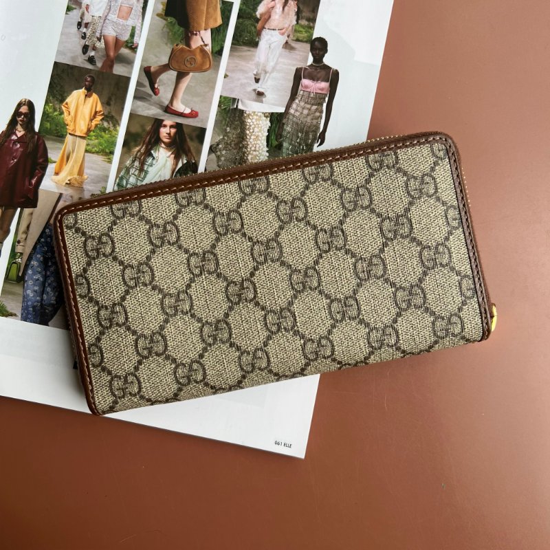 ::GUCCI::  HORSEBIT 1955 系列 馬銜釦雙 GG Supreme 拉鍊長夾 Zip Around Wallet-2