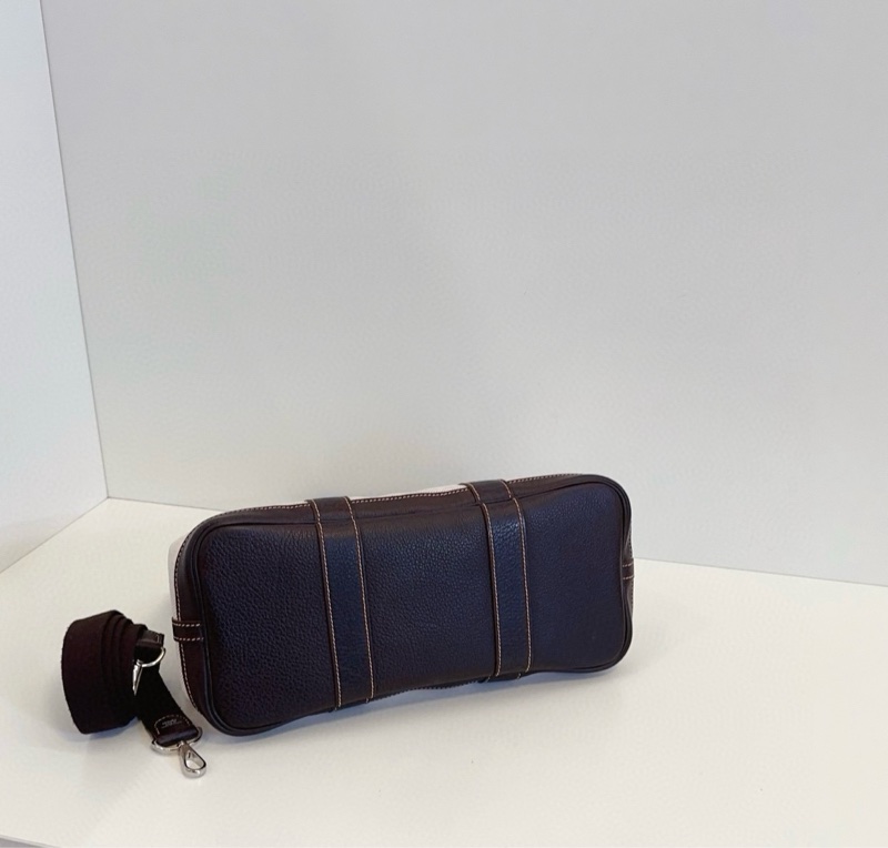 Hermes 愛馬仕 Garden party  GP30 米白拼棕色皮花園包-4