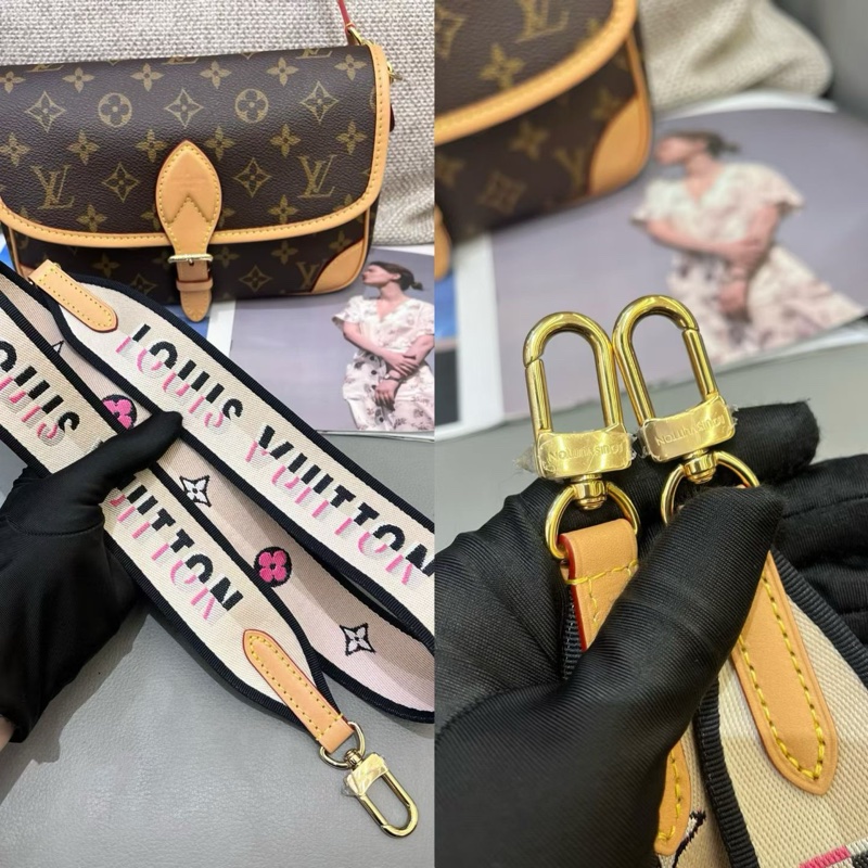 LV diane 法棍包黑色肩帶 芯片款-8
