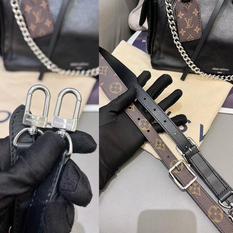 LV 芯片款Carryall 小號羊皮黑武士-5