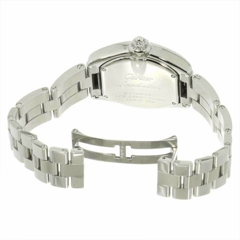 卡地亞 Roadster SM W62017V3 女士腕錶，粉紅石英錶，附日期顯示-2