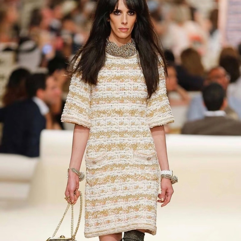 ❤️CHANEL Runway走秀款 編織連身裙-1