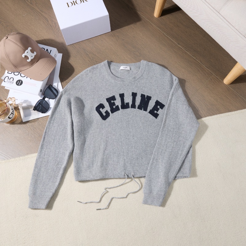 ❤️CELINE 短款毛衣 可調節收腰款-0