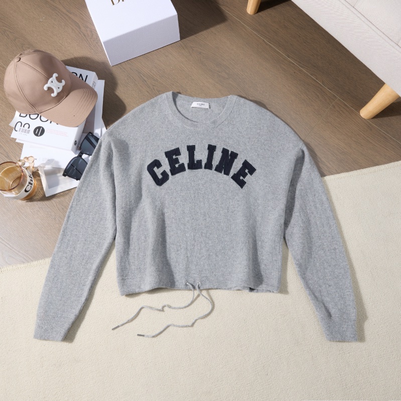❤️CELINE 短款毛衣 可調節收腰款-4