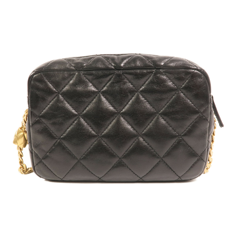 CHANEL 羊皮皮革Chain Shoulder金扣鏈帶肩背袋-1