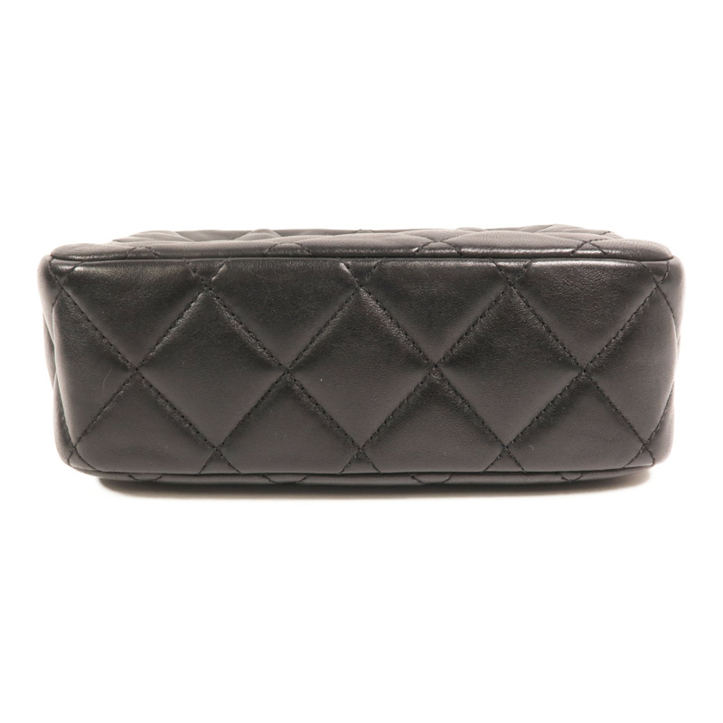 CHANEL 羊皮皮革Chain Shoulder金扣鏈帶肩背袋-3