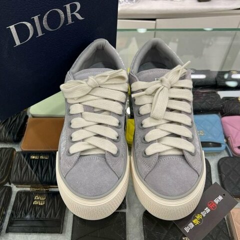 東區正精品㊣DIOR 3SN303ZWN B33 全新灰色丹寧帆布運動鞋41號 RZ6269