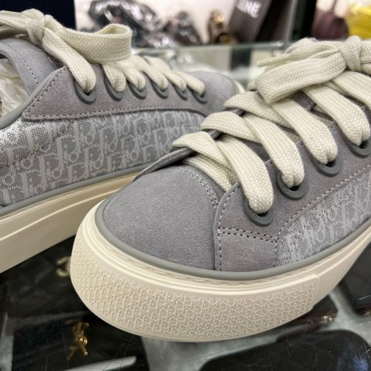 東區正精品㊣DIOR 3SN303ZWN B33 全新灰色丹寧帆布運動鞋41號 RZ6269-2