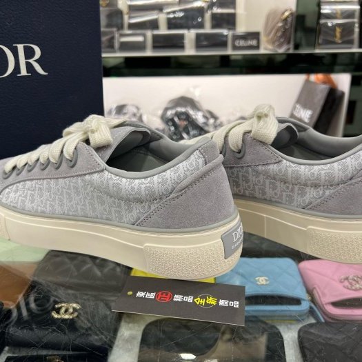 東區正精品㊣DIOR 3SN303ZWN B33 全新灰色丹寧帆布運動鞋41號 RZ6269-3