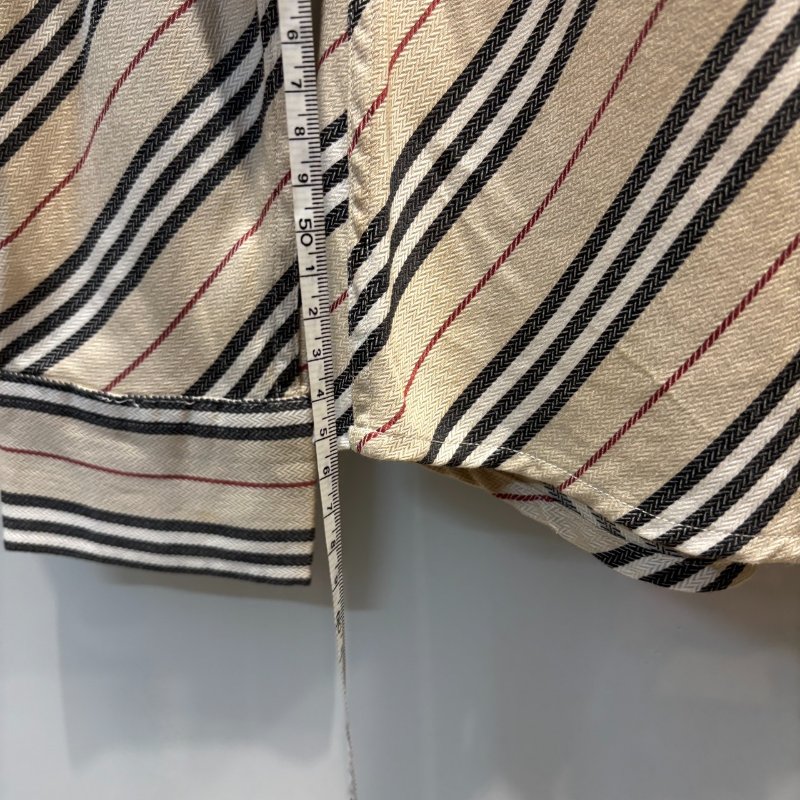 【美收精品】BURBERRY茶色格紋長袖襯衫 4-996-9