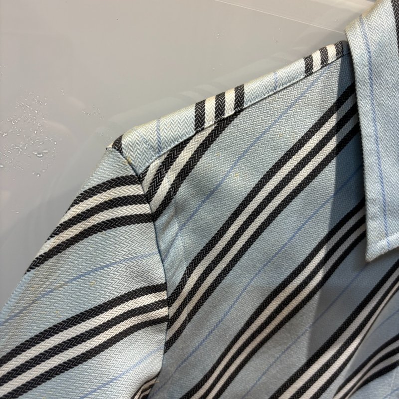 【美收精品】BURBERRY淺藍色格紋長袖襯衫 4-994-5