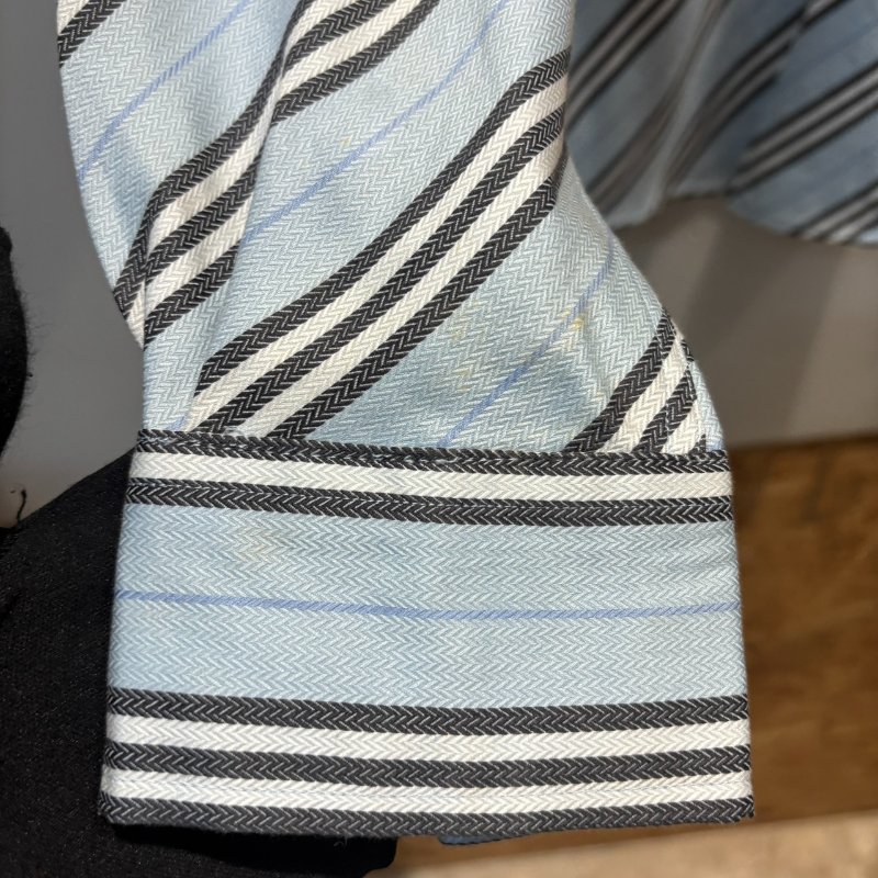 【美收精品】BURBERRY淺藍色格紋長袖襯衫 4-994-6