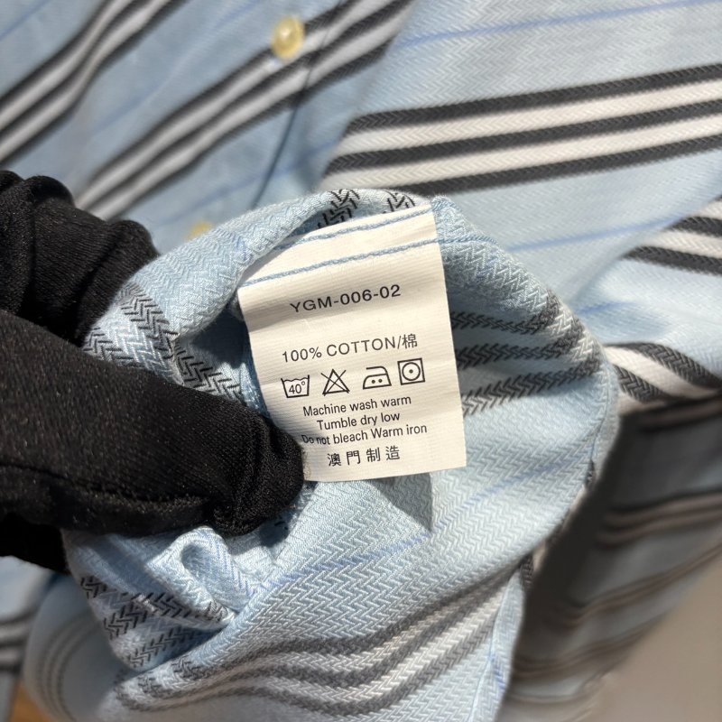 【美收精品】BURBERRY淺藍色格紋長袖襯衫 4-994-13