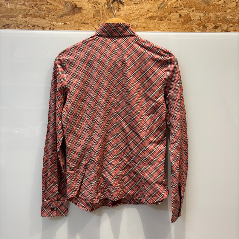 【美收精品】BURBERRY紅色格紋長袖襯衫 4-998-1