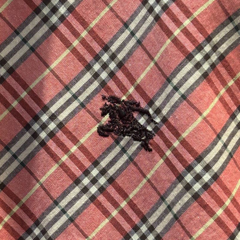 【美收精品】BURBERRY紅色格紋長袖襯衫 4-998-2