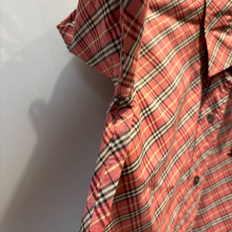 【美收精品】BURBERRY紅色格紋長袖襯衫 4-998-5