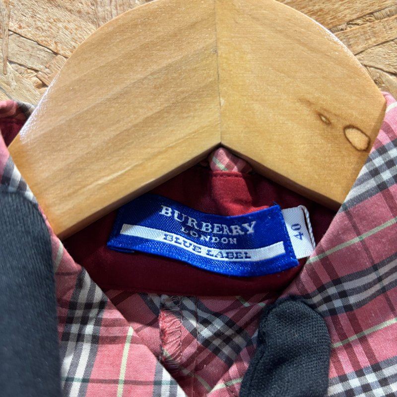 【美收精品】BURBERRY紅色格紋長袖襯衫 4-998-7