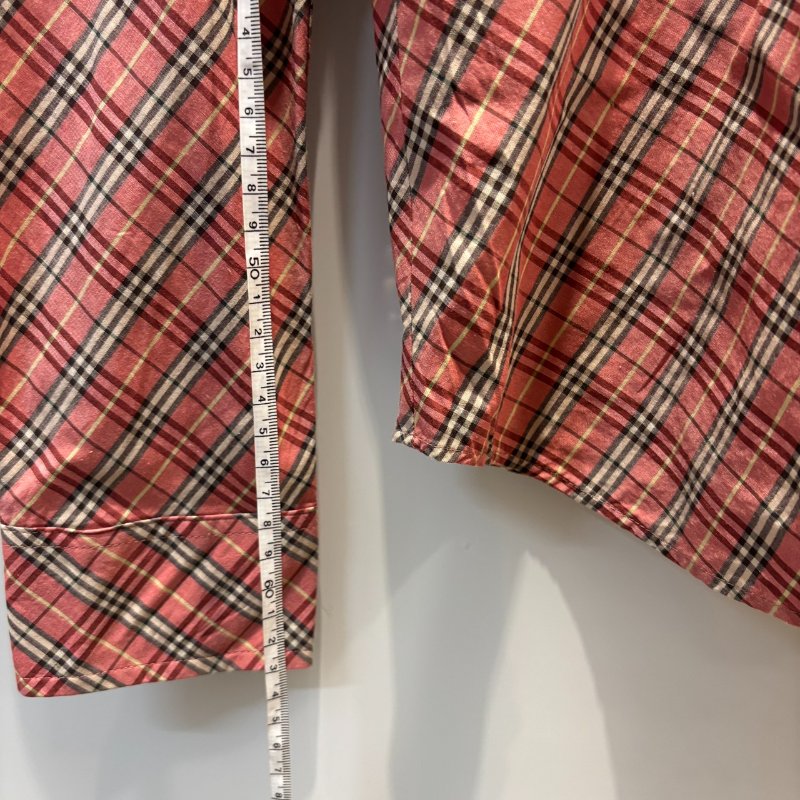 【美收精品】BURBERRY紅色格紋長袖襯衫 4-998-9