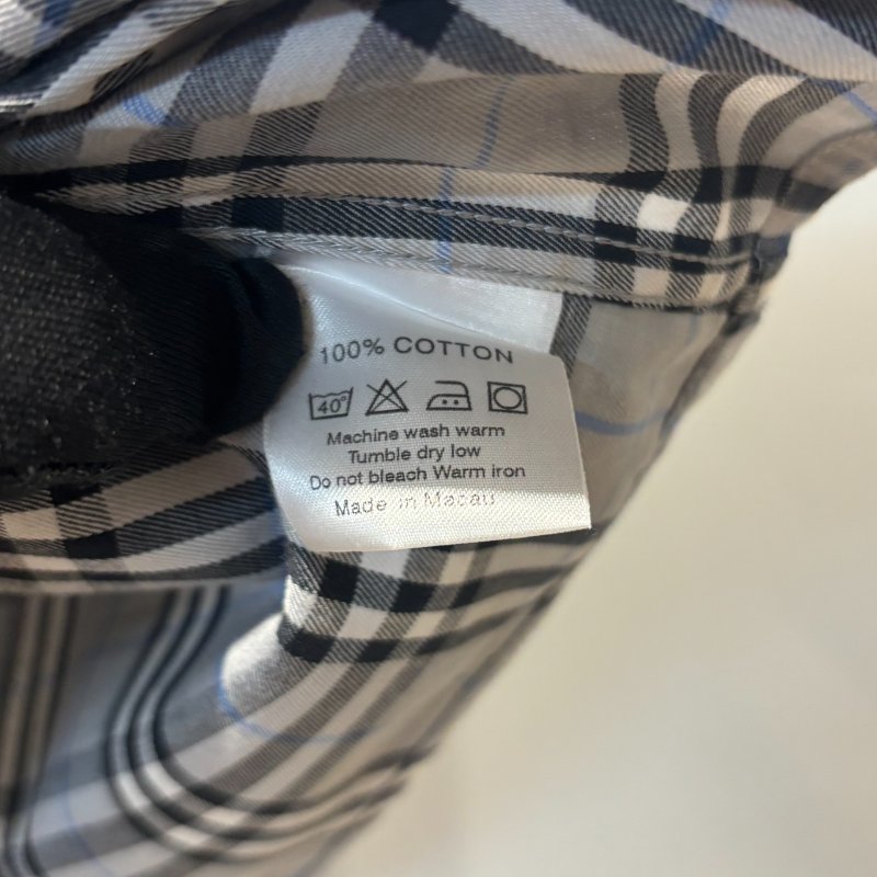 【美收精品】BURBERRY灰色格紋短袖襯衫 4-999-6