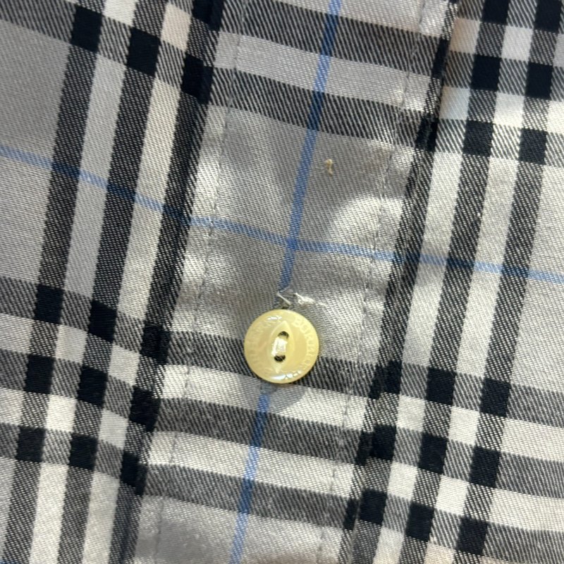 【美收精品】BURBERRY灰色格紋短袖襯衫 4-999-7