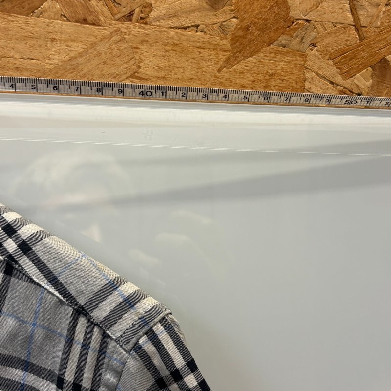 【美收精品】BURBERRY灰色格紋短袖襯衫 4-999-8