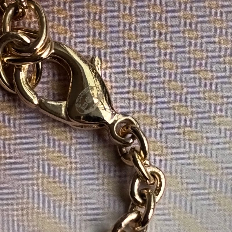 ::CHANEL:: 香奈兒 choker 23A 鑲鑽雙C淡金愛心項鍊-9