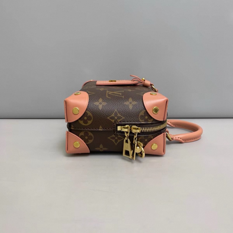 LV Petite Malle Souple老花粉色八角盒子-2