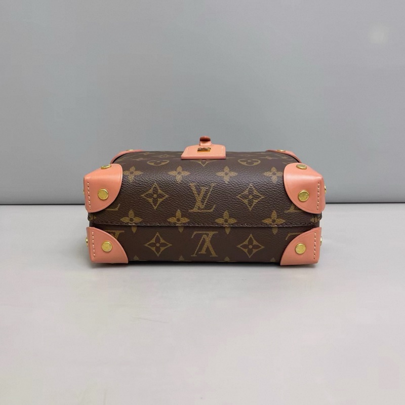 LV Petite Malle Souple老花粉色八角盒子-3