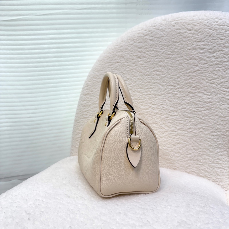 路易威登M58954波士頓包20公分LV奶油白牛皮SPEEDY20-8