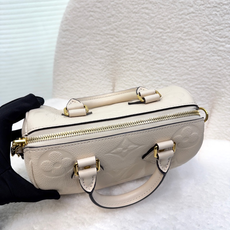 路易威登M58954波士頓包20公分LV奶油白牛皮SPEEDY20-11