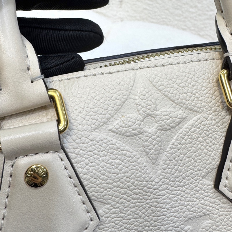 路易威登M58954波士頓包20公分LV奶油白牛皮SPEEDY20-14